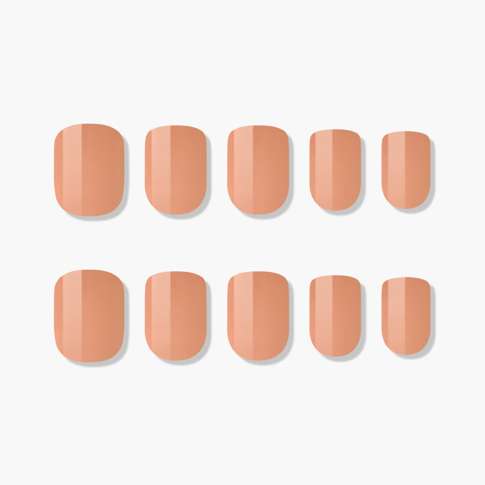 MUZMAK Nail Tips 36pcs #Royal MilkTea(Short Square)