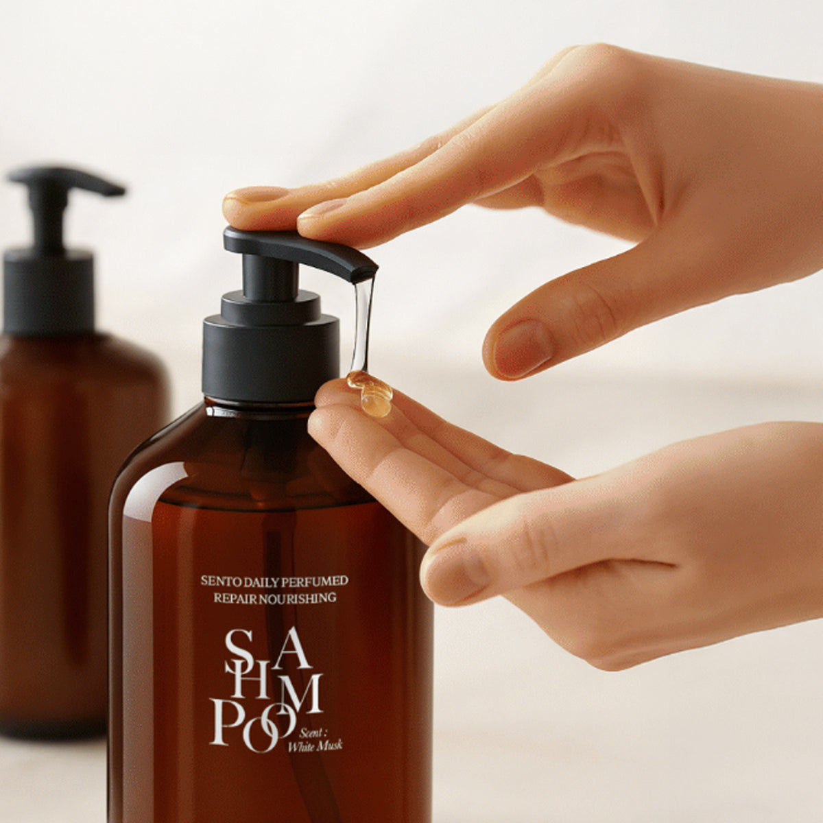 SENTO Daily Perfumed Repair Nourishing Shampoo (White Musk Scent) 1,000ml x 2