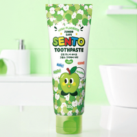 SENTO Junior Safe High-Fluoride Bad Breath Care Kids Toothpaste (Apple Flavor) - 4 Pack (120g x 4)