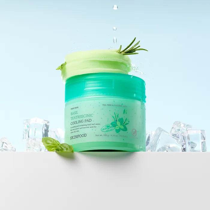 SKINFOOD Basil Tea Tree C-Nic Cooling Pad 180g (70 Sheets)