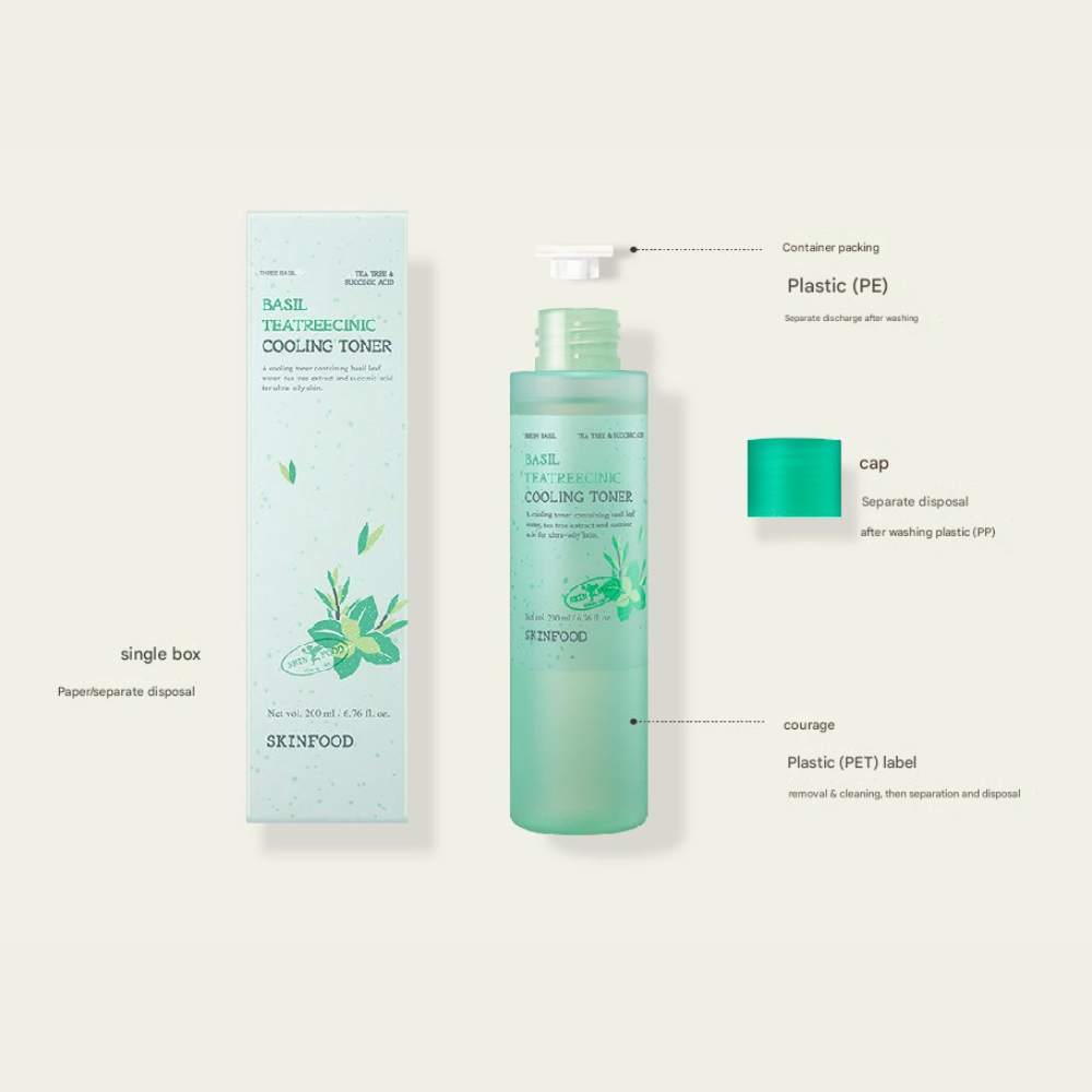 SKINFOOD Basil Tóner de enfriamiento C-Nic 200ml