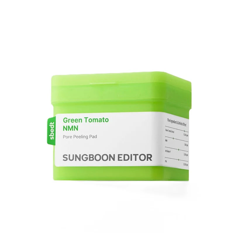 SUNGBOON EDITOR Green Tomato NMN Pore Peeling Pads (60 Pads)