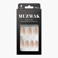 MUZMAK Nail Tips 36pcs #Sable(Coffin)