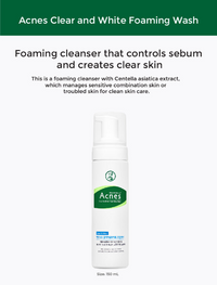 ACNES Clear and White Foaming Wash 150ml - DODOSKIN