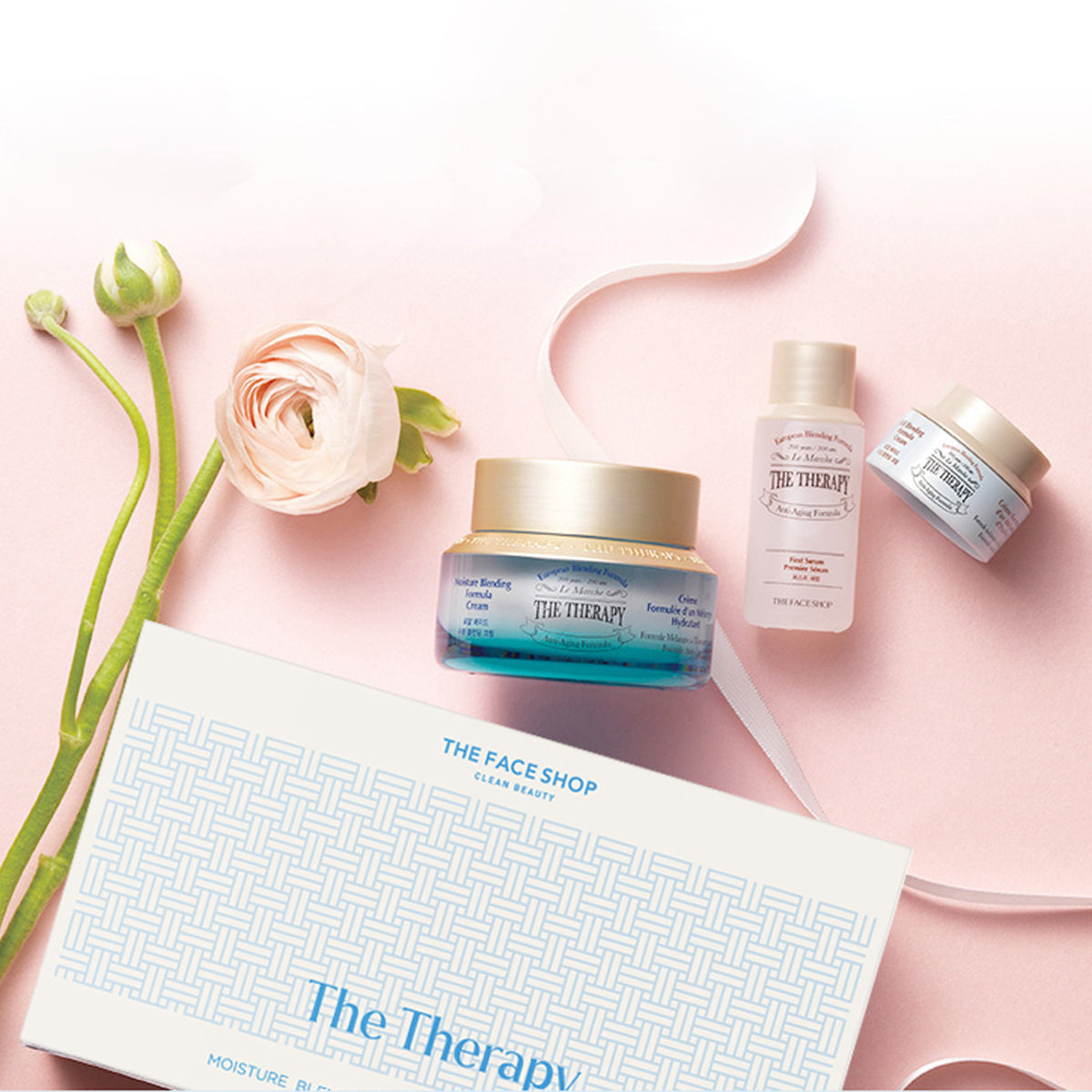 THE FACE SHOP The Therapy Moisture Blending Cream Special Set