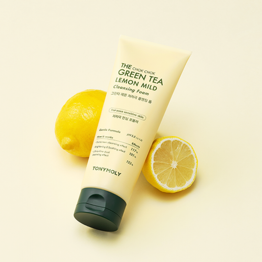 (Matt) TONYMOLY The Chok Chok Green Tea Lemon Mild Cleansing Foam 150ml - DODOSKIN