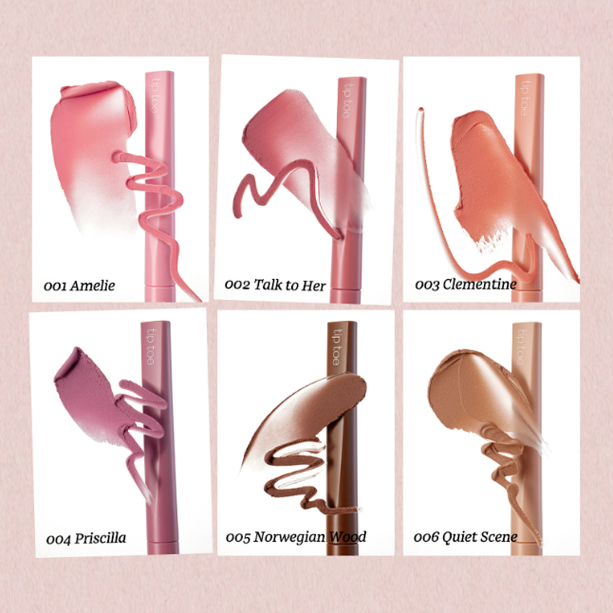 Tiptoe Mousse Tang Lip Matter (6 Colors)