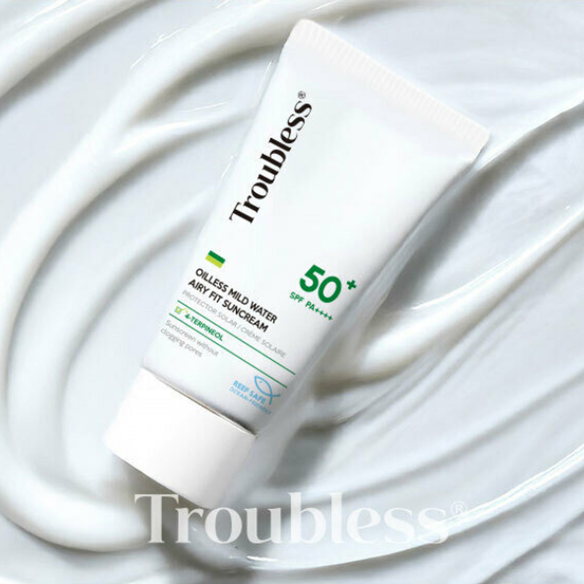 Troubless Oilless Mild Water Airy Fit Sunscreen SPF 50+ PA++++ 77ml