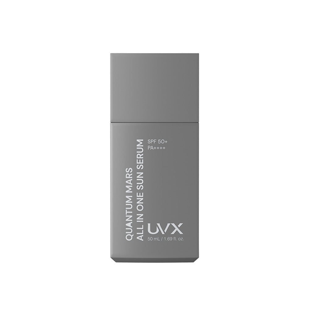 The UVX Quantum Mars All In One Sun Serum SPF50+, PA++++ 50ml is a multifunctional sunscreen designed to provide high levels of sun protection while offering additional skincare benefits.
