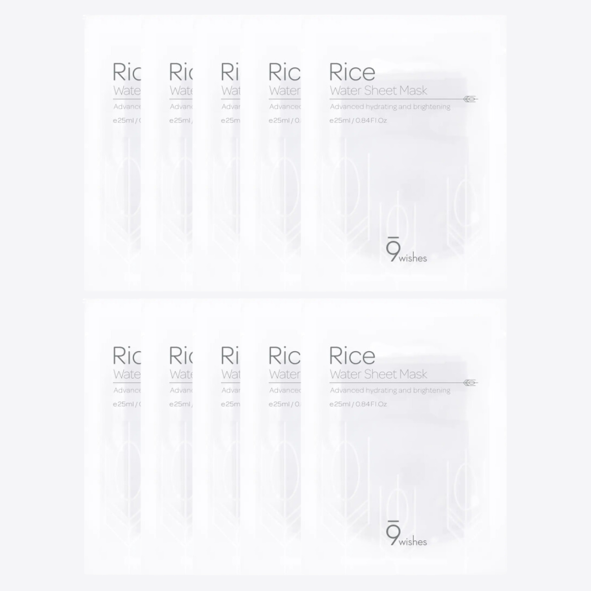 9wishes Rice Water Sheet Mask 25ml 10ea - DODOSKIN