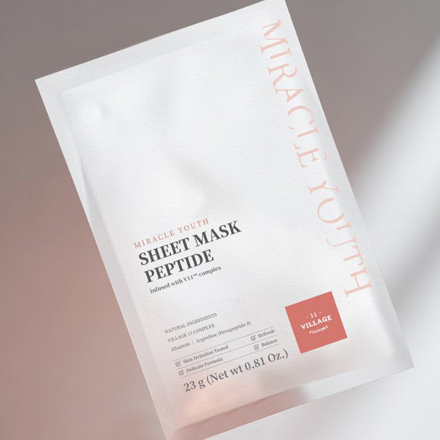 VILLAGE 11 FACTORY Miracle Youth Peptide Sheet Mask 23g 10ea