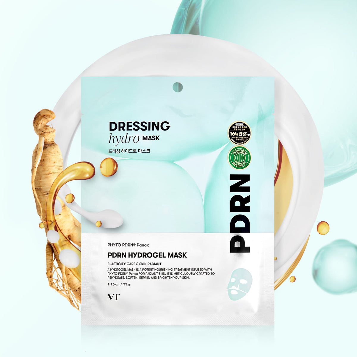 VT COSMETICS PDRN Hydrogel Mask 33g 4ea