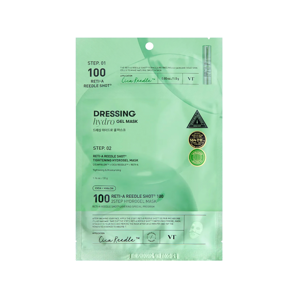 VT Cosmetics Reti-A Reedle Shot 100 Hydrogel Mask de 2 pasos 5ea/10ea