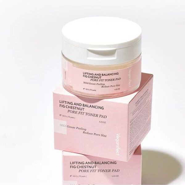 Veganifect Lifting And Balancing Fig Chestnut Pore Fit Toner Pad 120g 70ea