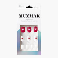 MUZMAK Nail Tips 36pcs #Viva Magenta(Short Square)
