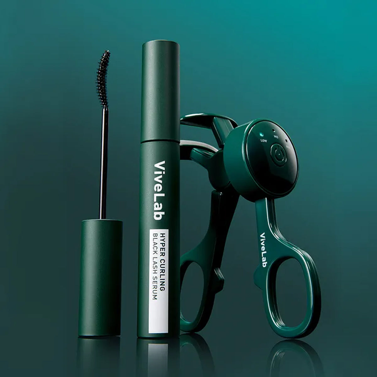 ViveLab Hyper Curling Heated Curler + Black Lash Serum Set