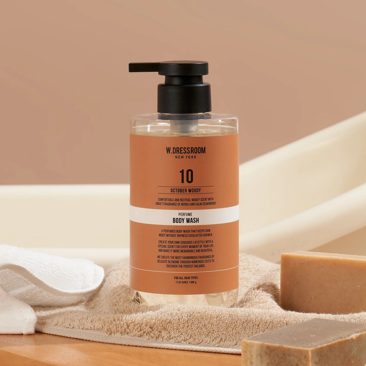 W.DRESSROOM Perfume Body Wash No.10 October Woody 500g