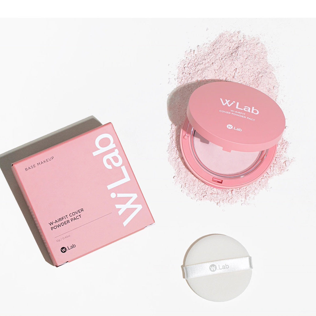 W.Lab W-Airfit Cover Powder Pact Nude Pink 12g