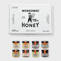 WORKERBEE Honey Gift Set: Mini Jars 30g (8 Packs)