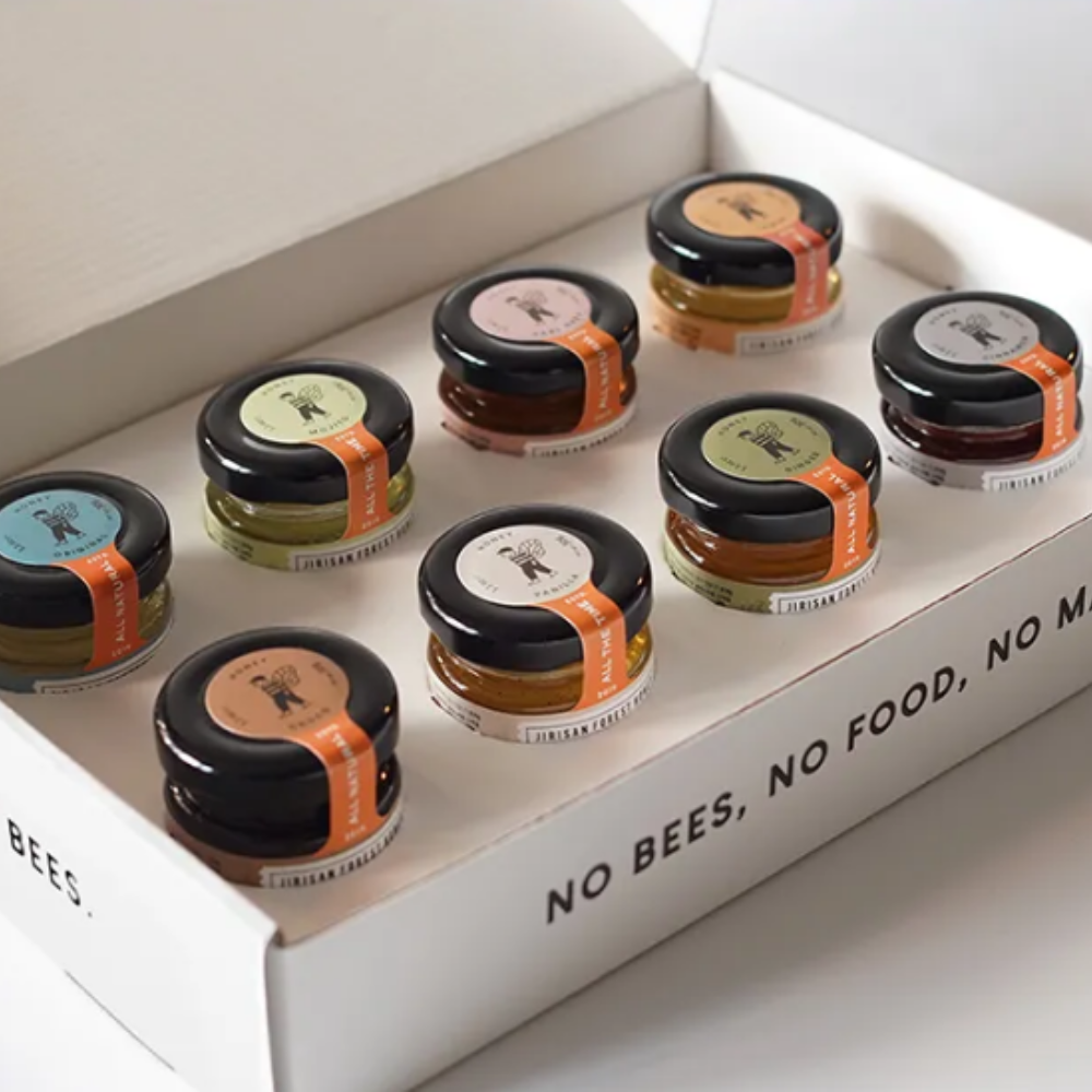 WORKERBEE Honey Gift Set: Mini Jars 30g (8 Packs)