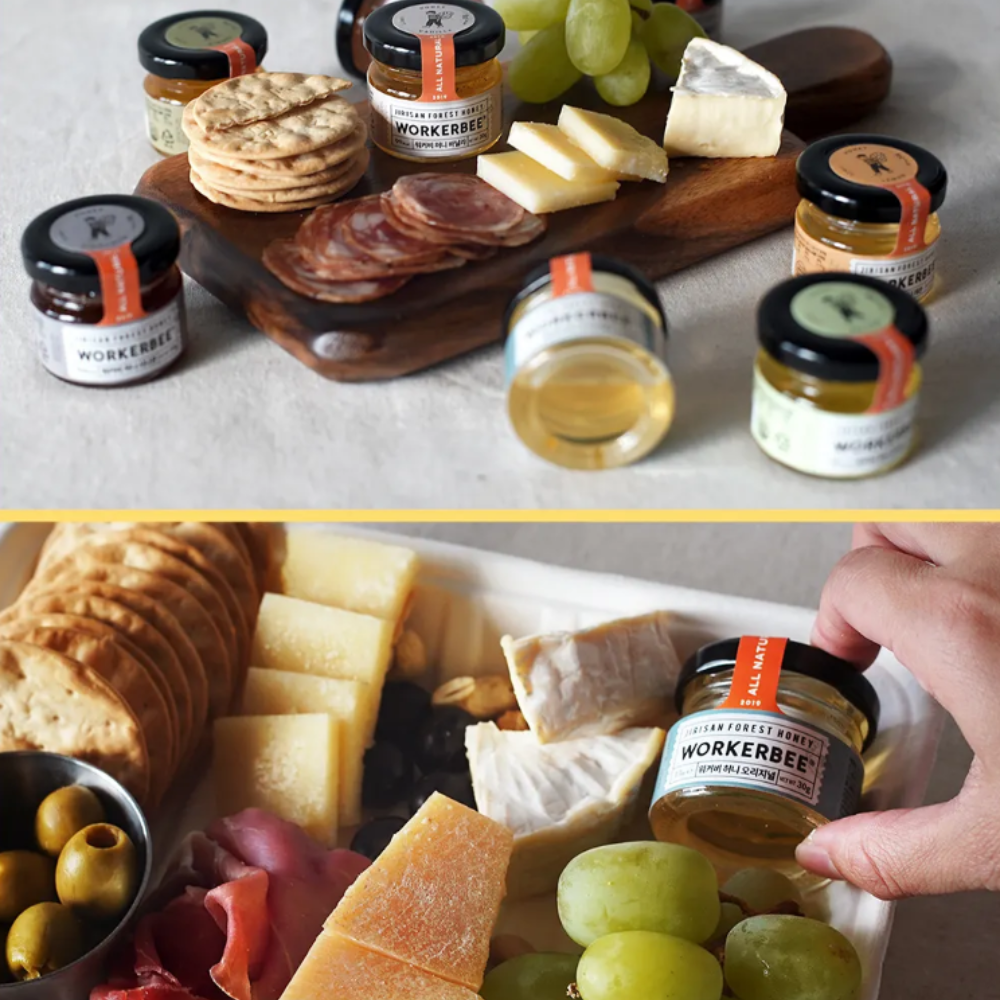 WORKERBEE Honey Gift Set: Mini Jars 30g (8 Packs)