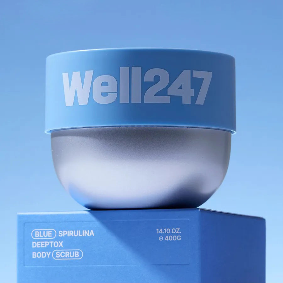 Well247 Blue Spirulina Deep Tox Body Scrub Exfoliation 400g