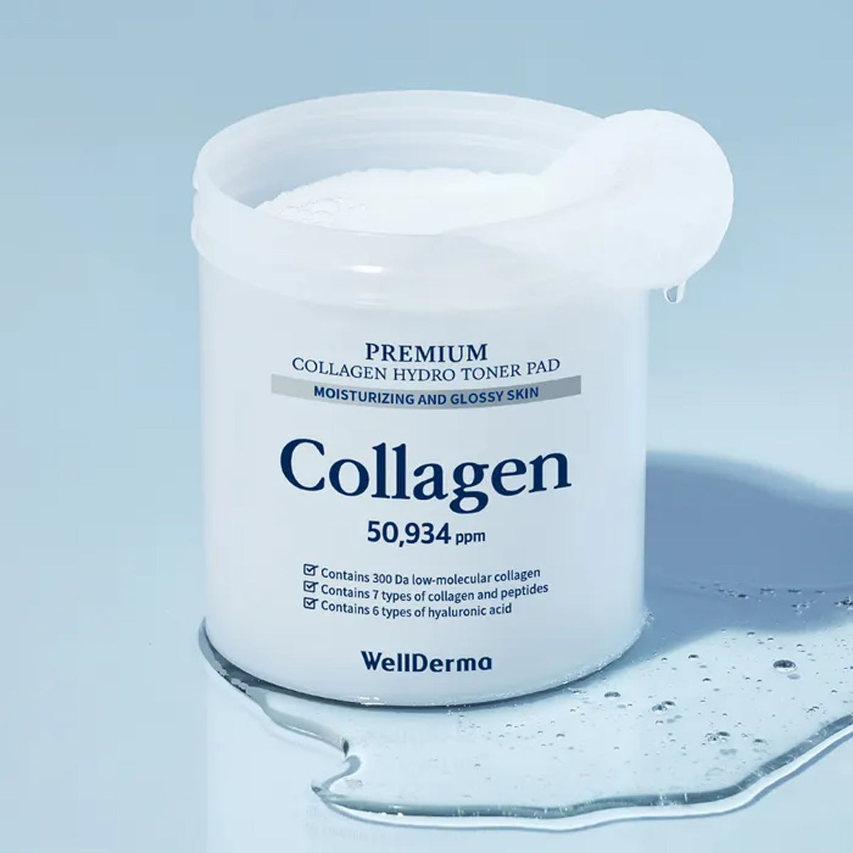 WellDerma Premium Collagen Hydro Toner Pad 60 Sheets