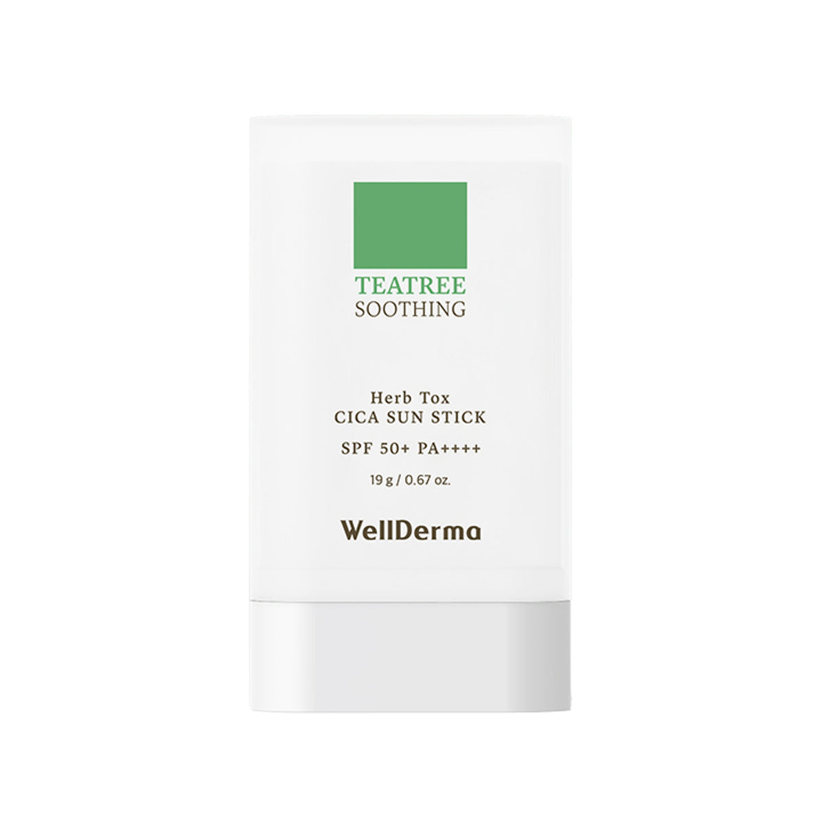 WellDerma TeaTree Soothing Herb Tox Cica Sun Stick SPF50+ PA++++ 19g