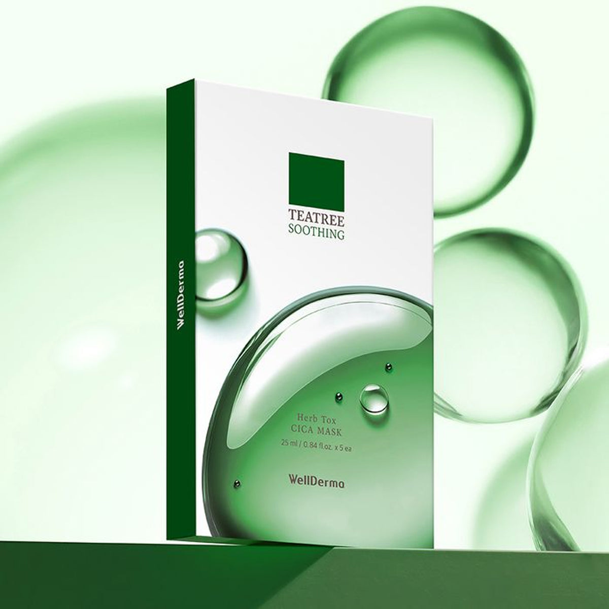 WellDerma TeaTree Soothing Herb tox Cica Mask 5ea