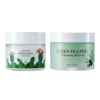 YADAH Cactus Toner Pads 60ea + Cleansing Balm 100ml Set