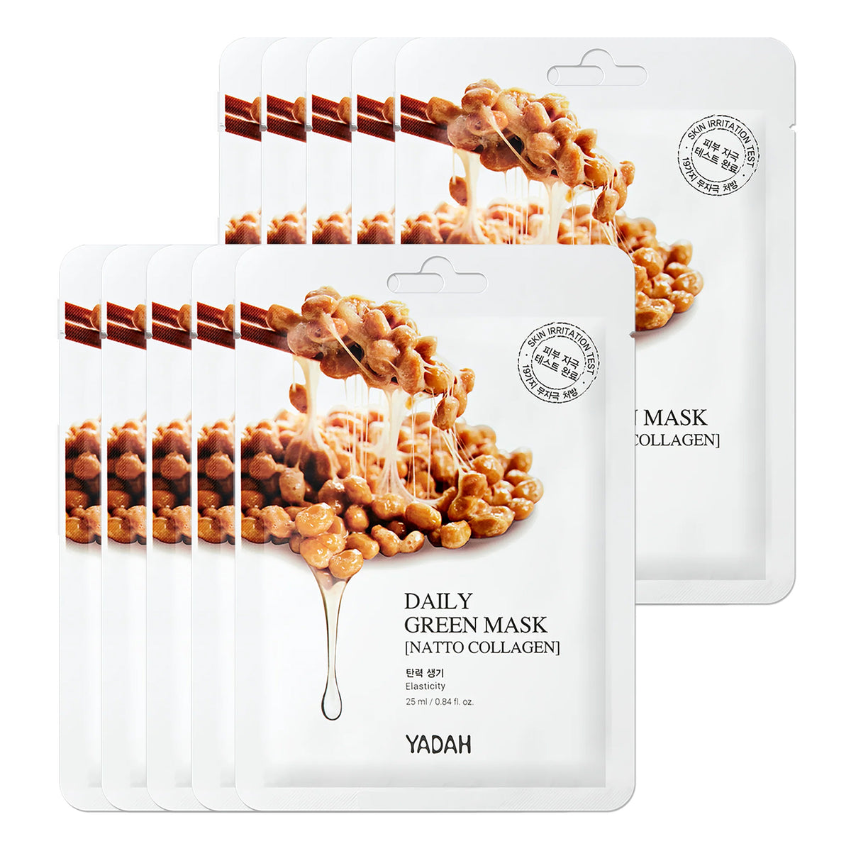 YADAH Daily Green Mask Natto Collagen 25ml 10ea