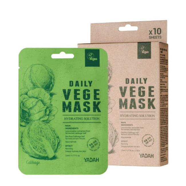 YADAH Daily Vege Mask Pack Cabbage 23ml 10ea