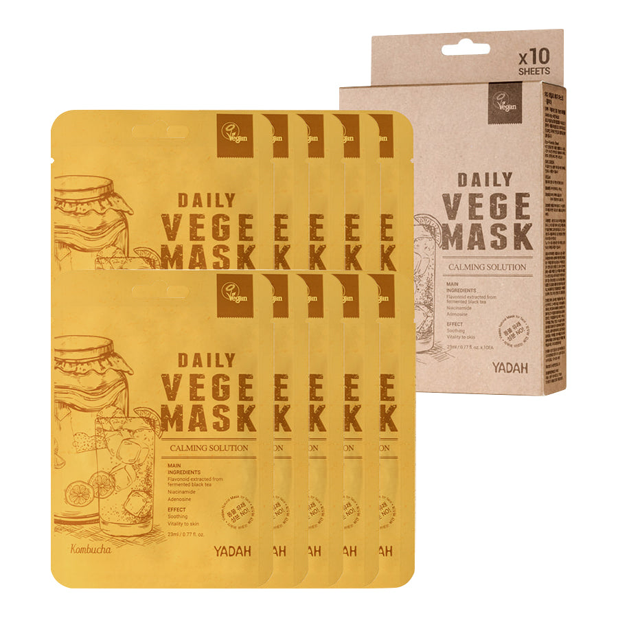 YADAH Daily Vege Mask Pack Kombucha 23ml 10ea