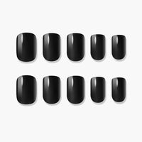 MUZMAK Nail Tips 36pcs #Zet Black(Regular Square)