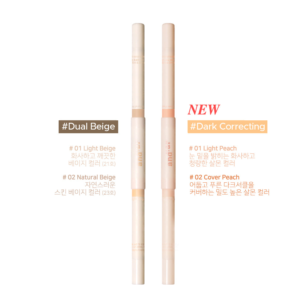 and:ar Soft Skin-Fit Dual Concealer Pencil 0.6g 2Types