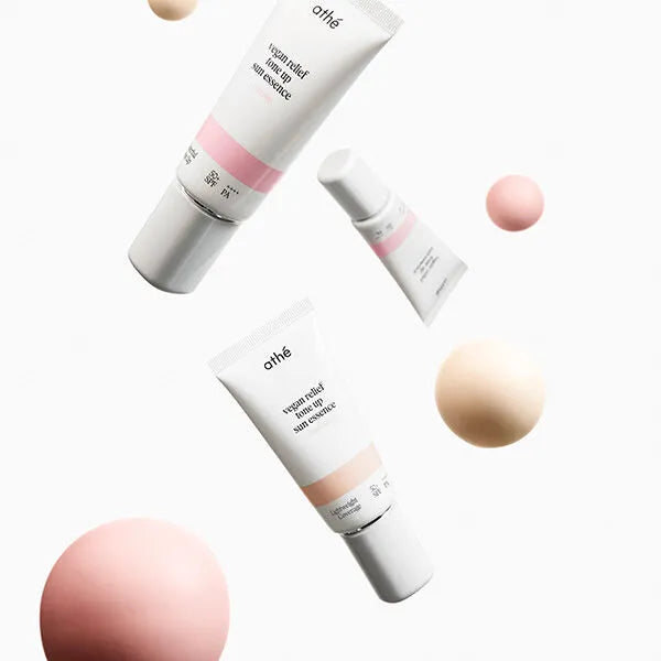 athe Vegan Relief Tone-Up Sun Essence SPF50+ PA++++ 50ml (Light Pink / Light Beige, Choose 1)