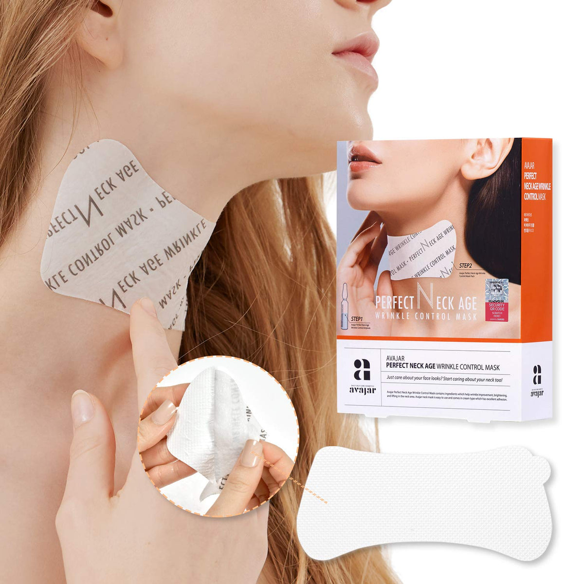 Máscara de control de arrugas de cuello rejuvenecedor de avajar 5G x 5ea