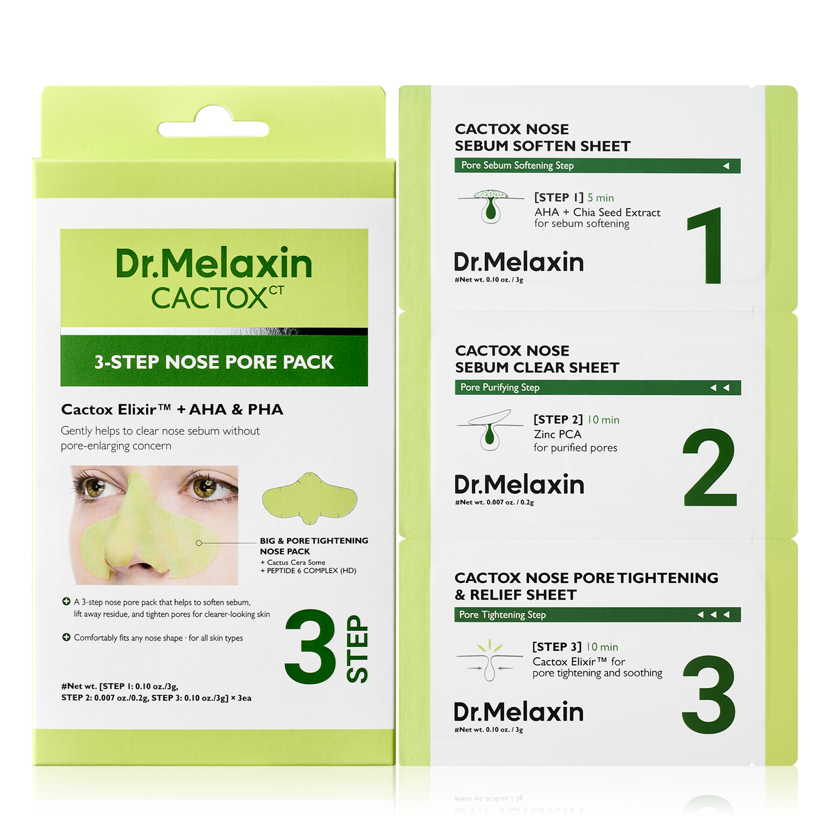 Dr.Melaxin Cactox 3-Step Nose Mask Pack 3ea