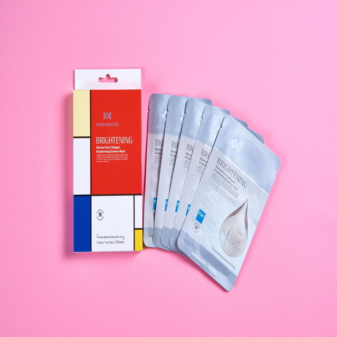 MARINECOS Marine Pure Collagen Essence Mask 25g*5ea - 4 Types - DODOSKIN