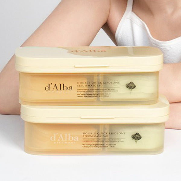 d'Alba Double Quick Liposome Calming & Boosting Dual Pad 2 Boxes 200 Sheets