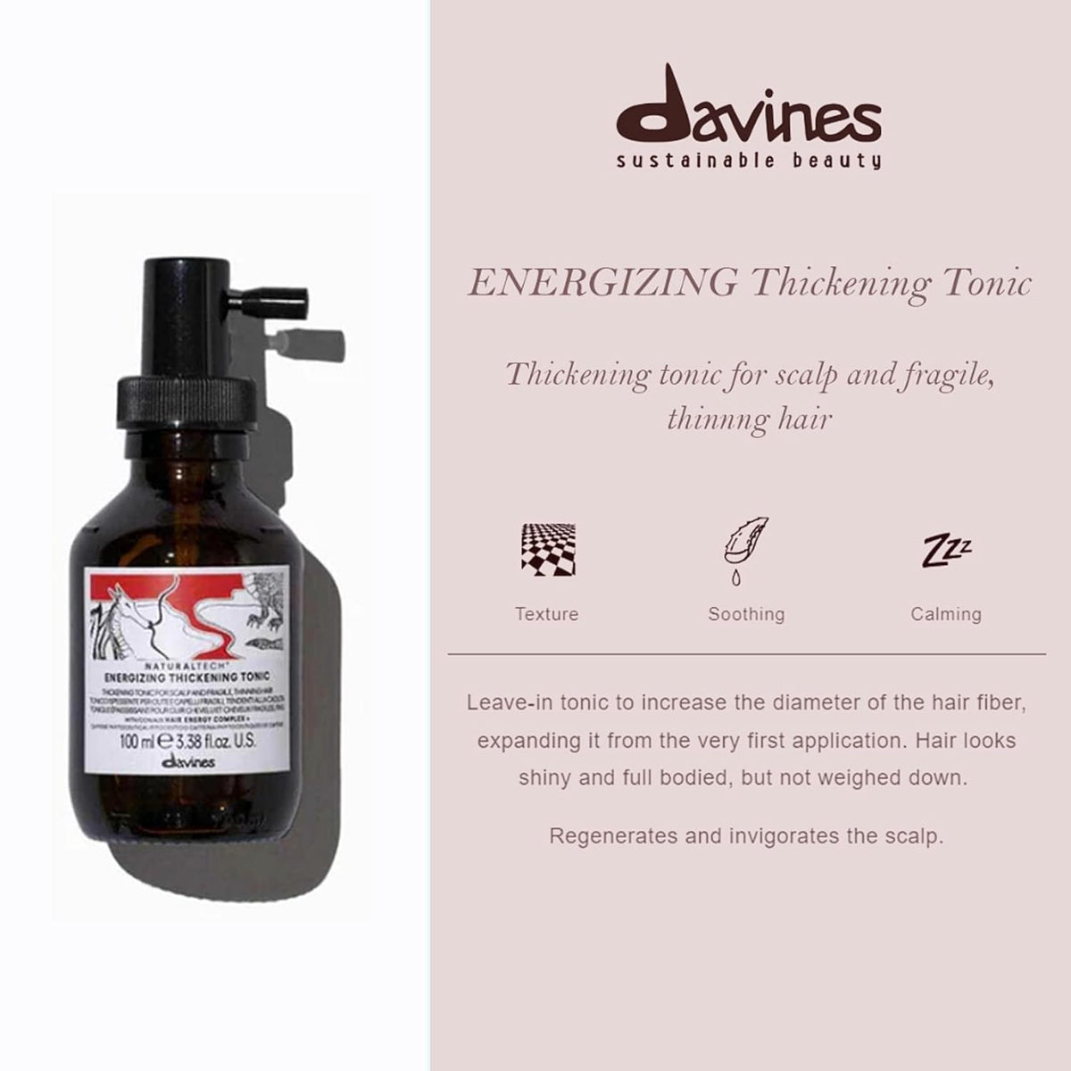 davines Energizing Hair Thickening Tonic 100ml