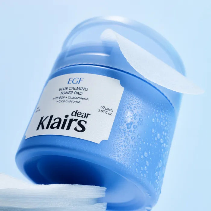 dear, klairs EGF Blue Calming Toner Pad 150ml (60 Pads)