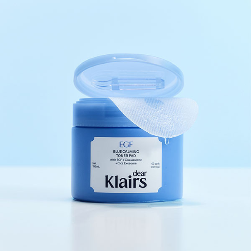 dear, klairs EGF Blue Calming Toner Pad 150ml (60 Pads)