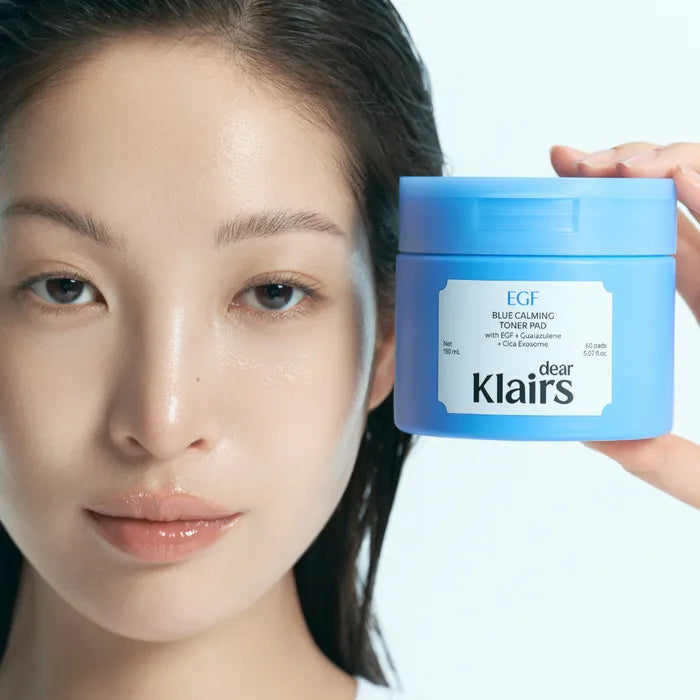 dear, klairs EGF Blue Calming Toner Pad 150ml (60 Pads)