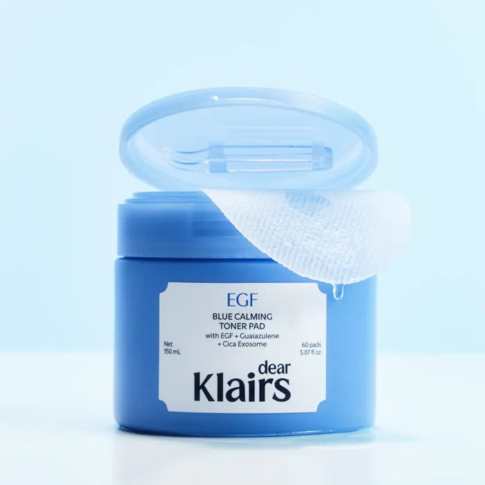 dear, klairs EGF Blue Calming Toner Pad 150ml (60 Pads)