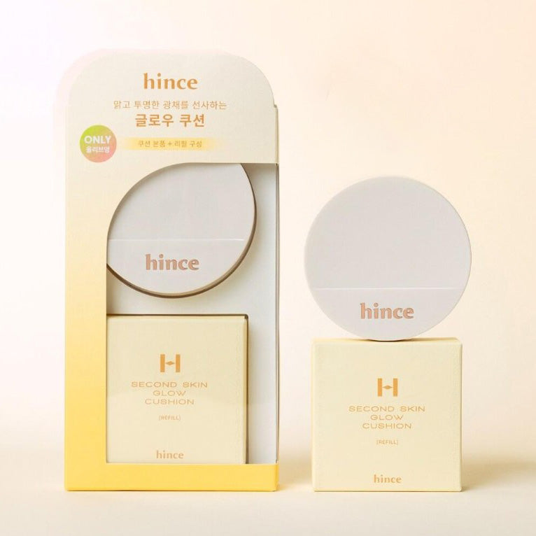 Hince Second Skin Glow Cushion SPF50+ PA +++ 12G 4Colors
