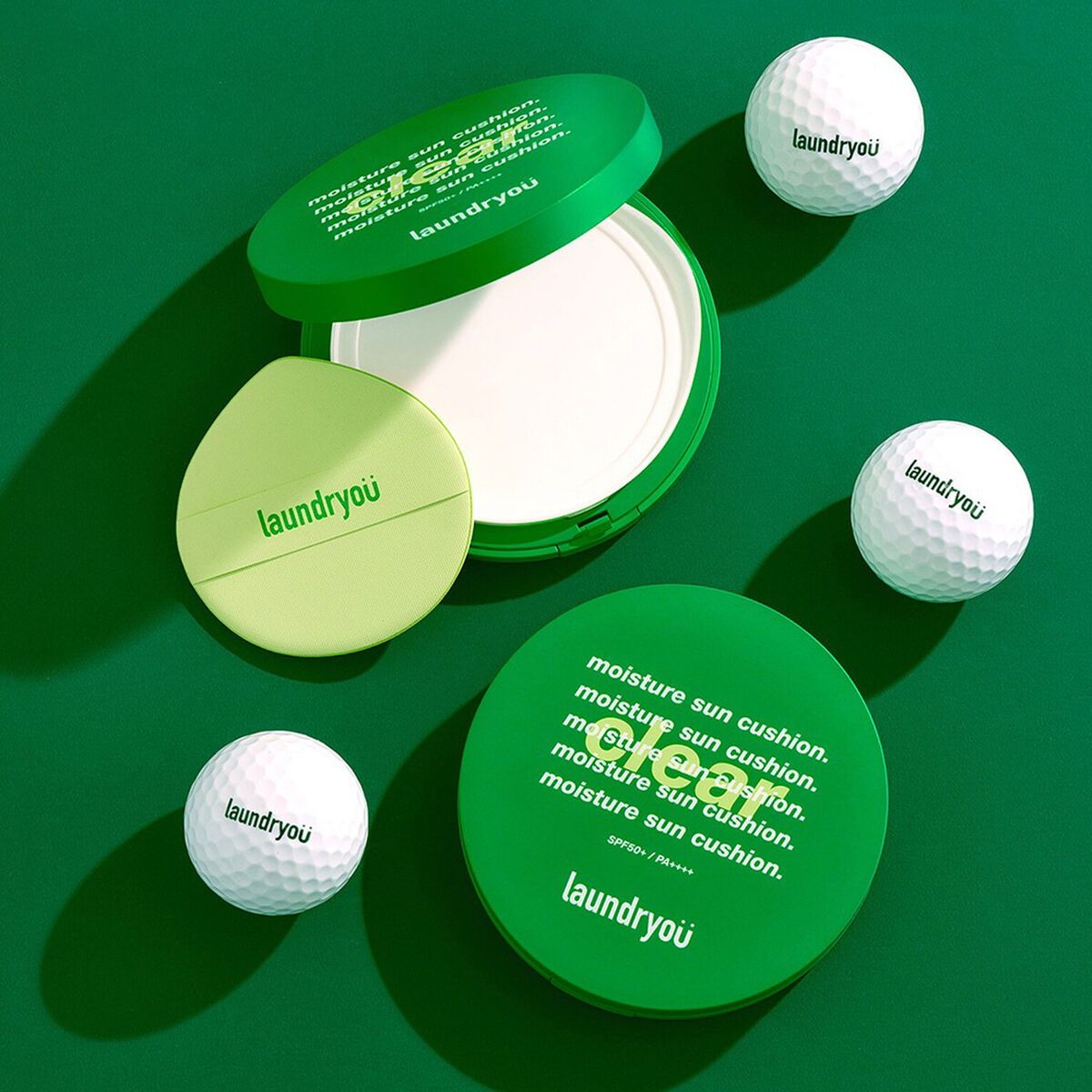 laundryou x Be Clean Moisture Sun Cushion Clear SPF50+ PA++++ 25g