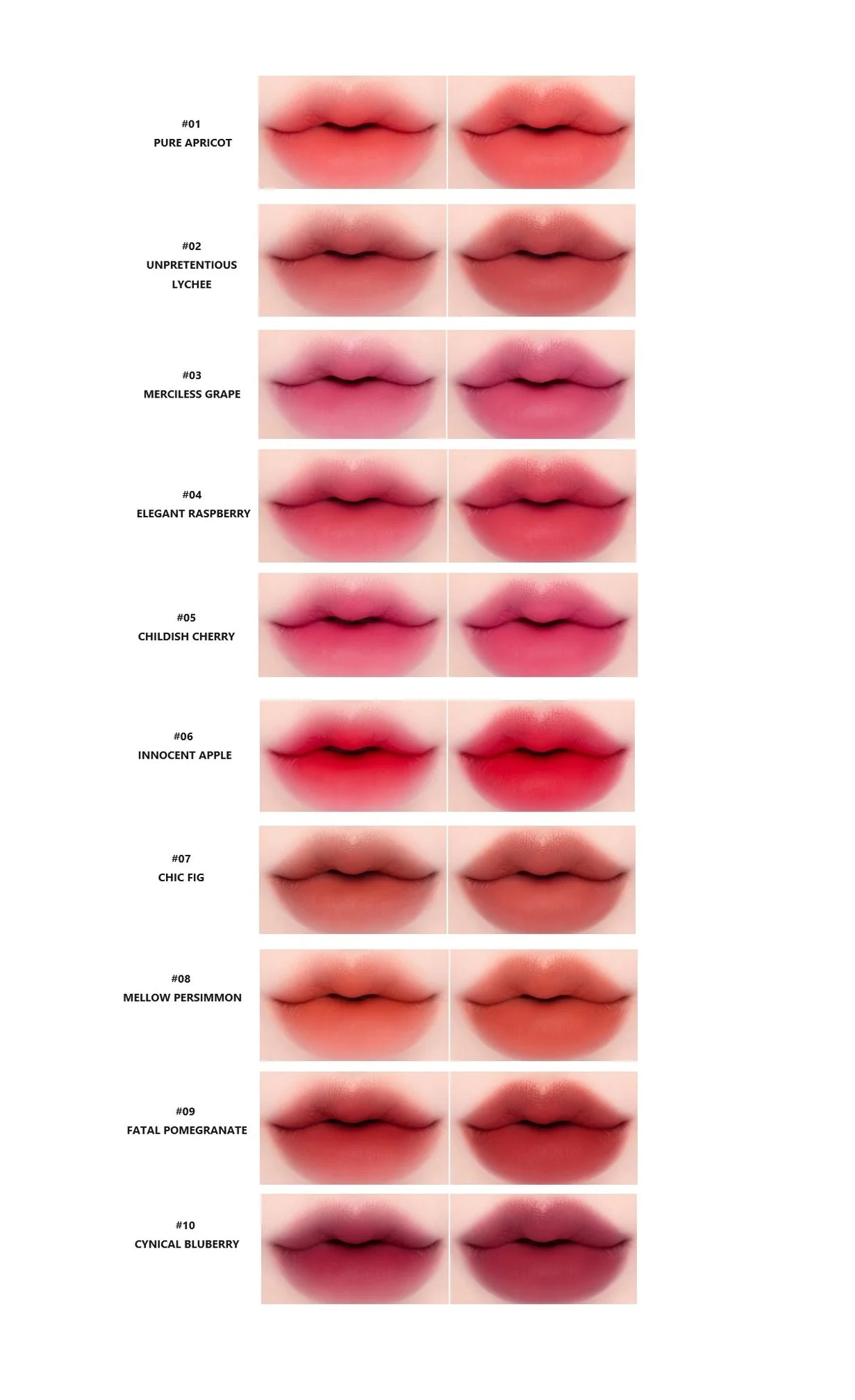 lilybyred Mood Liar Velvet Tint 4.2g (10 Colors)
