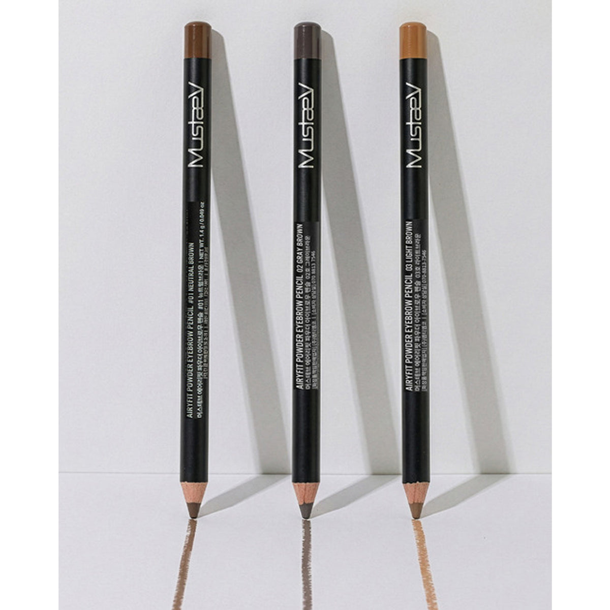 mustaev Airyfit Powder Eyebrow Pencil 3 Colors