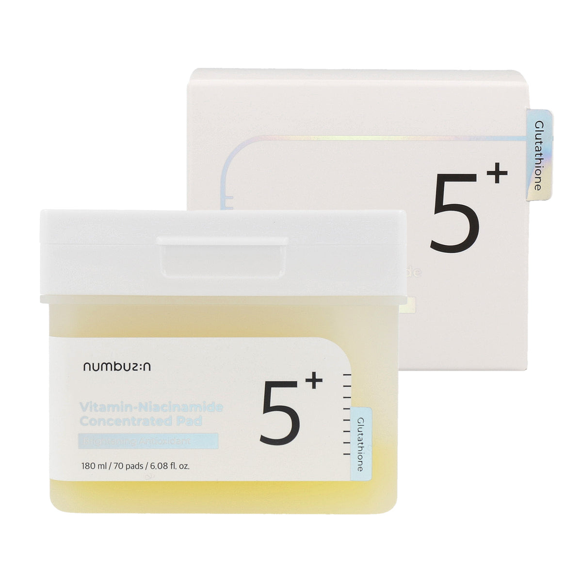 Numbuzin No.5 Vitamin-Niacinamide Concentrated Pad 180ml (70 Pads) to boost skin health.